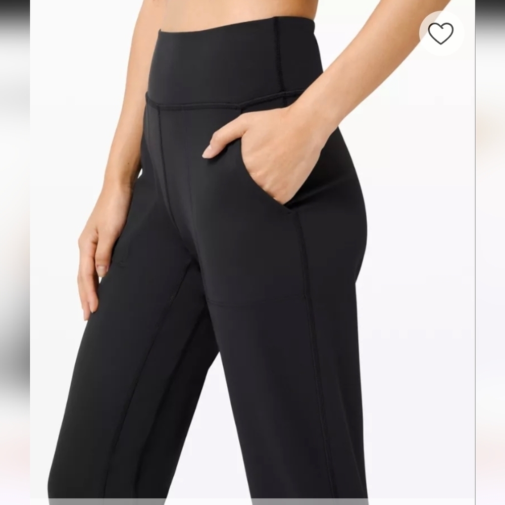 Lululemon Align High Waisted Joggers Black Size 2 Front Pockets - Picture 3 of 8